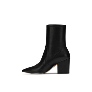 SW AVENUE 75  BLOCK SOCK BOOTIE 尖头弹力靴袜靴瘦瘦靴短靴女 黑磨砂 SW3901009-BLK 38.5