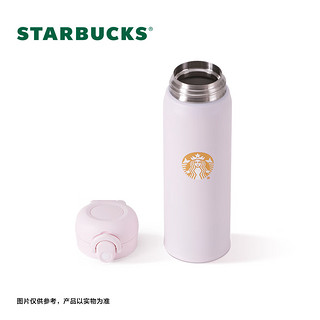 星巴克（Starbucks）杯子 漫步春日系列可爱大容量不锈钢便携随行保温杯 男女 膳魔师粉色款保温杯 500ml