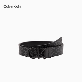 Calvin Klein Jeans24春夏男士双面用休闲字母带扣满印皮带腰带ZM02642 01R-字母满印黑 90cm