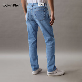 Calvin Klein【CK极简裤】Jeans24春夏男士猫须做旧直筒牛仔裤J325385 1AA-牛仔浅蓝 34