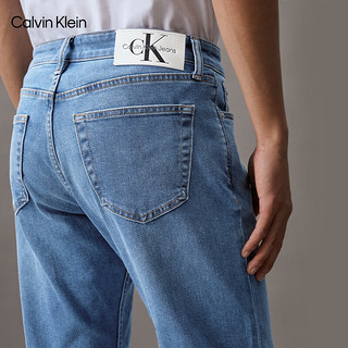 Calvin Klein【CK极简裤】Jeans24春夏男士猫须做旧直筒牛仔裤J325385 1AA-牛仔浅蓝 34