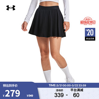 安德玛 UNDERARMOUR）夏季女子训练运动裤裙1383582 黑色001 S