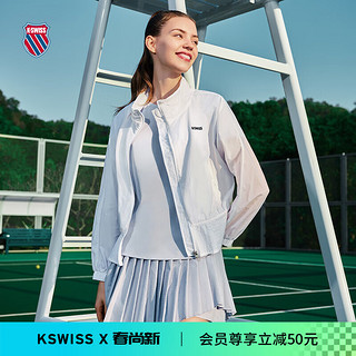 盖世威（K·SWISS）女皮肤衣 24春季外套轻奢优雅轻薄风衣 1910051 101雪峰白 XL