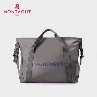 梦特娇（MONTAGUT）旅行包大容量折叠可套拉杆行李箱短途出差斜跨手提包男女士行李袋 黑色R2953919102