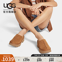 UGG春季女士粗跟包头穆勒鞋 1152731 BLK黑色 36