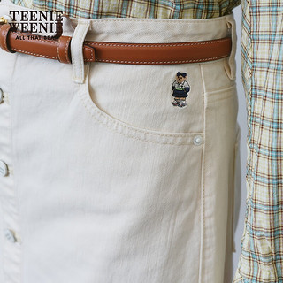 Teenie Weenie小熊女装2024年夏季新款中长款牛仔裙美式复古 