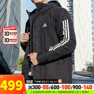 adidas 阿迪达斯 经典棉服男装 23冬季运动服保暖防风加厚棉衣休闲连帽外套男 加厚棉服主推款/【元 XL/185/104