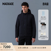 MACKAGE复古绗缝系列-男士 MILES保暖羽绒服夹克外套24春夏 黑色 44