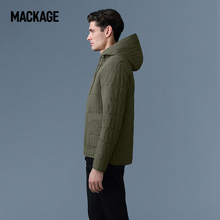 MACKAGE复古绗缝系列-男士 MILES保暖羽绒服夹克外套24春夏 橄榄绿 40