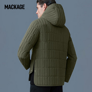 MACKAGE复古绗缝系列-男士 MILES保暖羽绒服夹克外套24春夏 橄榄绿 40