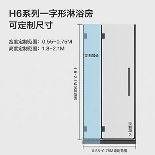 九牧（JOMOO） 【产品】 整体淋浴房一字型屏风卫生间隔断干湿分离H6 联系客服 1.2平起订