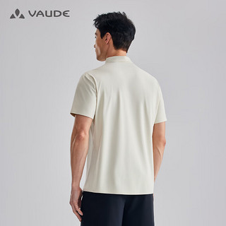 巍德（VAUDE）透气速干POLO衫男商务休闲短袖户外弹力上衣通勤户外舒适 浮岩灰 L