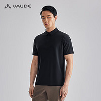 巍德（VAUDE）透气速干POLO衫男商务休闲短袖户外弹力上衣通勤户外舒适 VAUDE黑 S