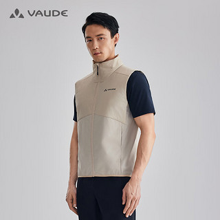 巍德（VAUDE）户外保暖马甲棉背心男款冬季春季舒适休闲运动无袖经典立领 浅茶卡其 M