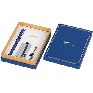 凌美（LAMY） 德国 狩猎者钢笔墨水笔笔礼盒套装年货礼盒 含吸墨器+墨胆 拾光礼盒 宝石蓝F尖