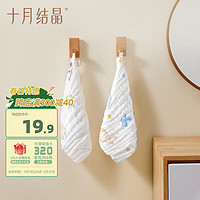 十月结晶 SH1615 婴儿印花纱布方巾 2条装 30*30cm