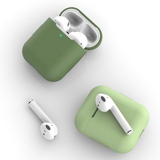 优亚勒 苹果Air Pods 3蓝牙耳机保护套防摔防滑防尘防水防指纹液态硅胶可充电保护软壳适用于Air Pods3 Airpods3【魔法黑】 通用