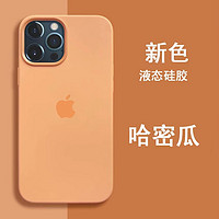 SiUNYOO 苹果15液态硅胶壳iPhone14Promax手机保护壳15PM保护套 【哈密瓜色】液态硅胶质感 iPhone 13