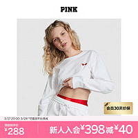 维多利亚的秘密 PINK 校园长袖T恤女 3Z3G白色 11234418 S