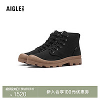 AIGLE艾高高帮橡鞋2024年春夏户外休闲运动舒适时尚男女同款 黑色 NA825 36