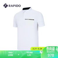 Rapido雳霹道2024年春夏新款男士GOLF经典装饰袋POLO衫运动T恤CN4242Z21