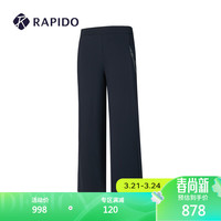 Rapido雳霹道2024年春夏新款女士R系列轻薄阔腿裤商务休闲长裤CP4421U08 藏青色 1