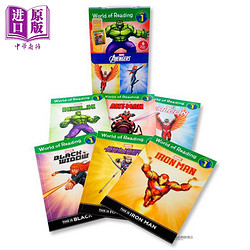 现货 World of Reading Avengers Level 1 6册盒装 迪士尼阅读世界 复仇者联盟 钢铁侠绿巨人蚁人 英文原版儿童绘本