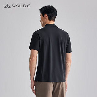 巍德（VAUDE）透气速干POLO衫男商务休闲短袖户外弹力上衣通勤户外舒适 VAUDE黑 L