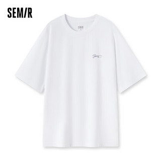 森马（Semir）短袖T恤男凉感抗菌2024夏字母印花上衣简约百搭休闲109324100147 M 漂白10007