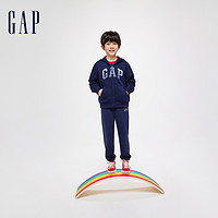 Gap 盖璞 男童2024春季新款LOGO刺绣宽松连帽卫衣儿童装运动外套429331