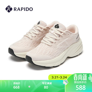 Rapido雳霹道2024年春夏男女同款系带运动鞋舒适休闲鞋CQ4ZK3S16 粉色 36