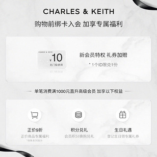 CHARLES＆KEITH春女包CK2-80270761粗链条饰单肩马鞍包