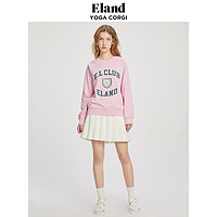 E·LAND 衣恋 Eland衣恋字母印花圆领卫衣女清新宽松休闲上衣春季新款