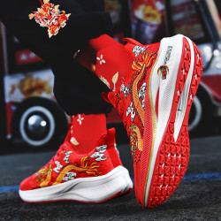 【省50元】其他品牌女士单鞋_李寜2024新款龙年国潮情侣老爹鞋大红