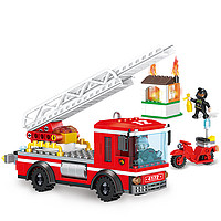 COGO 积高积木 儿童消防队积木益智玩具