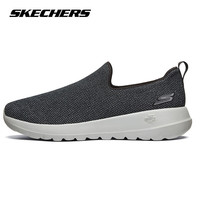 Skechers斯凯奇男鞋春夏季网面舒适健步休闲一脚蹬懒人鞋网面鞋 黑灰色/BKGY/晒图返5 42