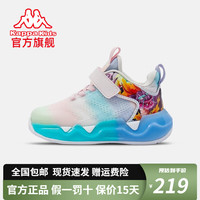 KAPPA KIDS卡帕童鞋儿童鞋运动鞋子秋季炫酷休闲鞋百搭运动鞋 粉/紫 36码适合脚长221mm