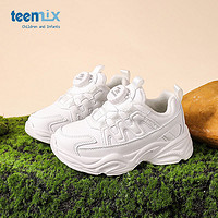 TEENMIX 天美意 童鞋2023年冬季新款男童女童耐磨运动休闲鞋纯色百搭小白鞋
