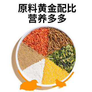 比克熊 芦丁鸡粮1斤育雏粮小鸡饲料开口粮蔬菜面包虫营养主粮鹦鹉鹌鹑粮