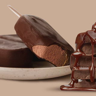 东北大板 冰山软巧 巧克力口味 脆皮 冰淇淋 70g*4支 量贩装 生鲜 冷饮