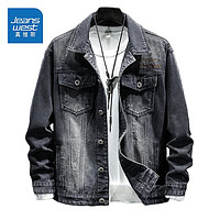 JEANSWEST 真维斯 男士牛仔夹克 JS-14-122712 黑灰 XL