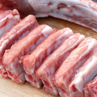 聚家亲新鲜排骨现杀猪肋排仔排冷冻商用寸排猪小排5斤装生鲜猪肉