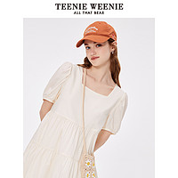 TEENIE WEENIE TeenieWeenie小熊浪漫法式方领公主连衣裙天丝气质女装夏新款2023