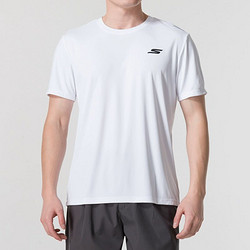 SKECHERS 斯凯奇 男装新款白色针织健身训练短袖亲肤舒适T恤P222M115-0019