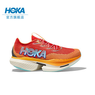 HOKA ONE ONE男女款春夏专业竞速跑鞋CIELO X1耐磨稳定回弹 鲜红色/日焰色 42