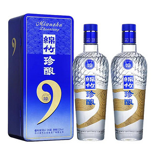 剑南春 绵竹珍酿 浓香型白酒 高度酒 52度 500mL 2瓶 绵竹珍酿