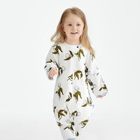 babycare BC2310501 儿童6层可拆袖分腿式睡袋 球球草月灰 80码