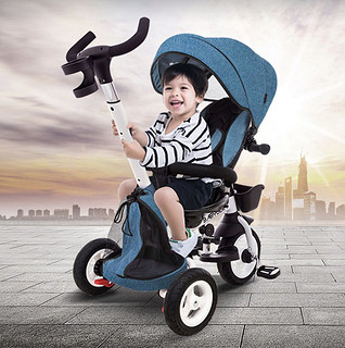 Babyjoey 璀璨系列 TT56 儿童手推三轮车 荣誉蓝