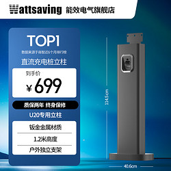 wattsaving 能效U20直流充电桩20kW新能源车充电机蔚来红旗小鹏特斯拉极越 单独立柱