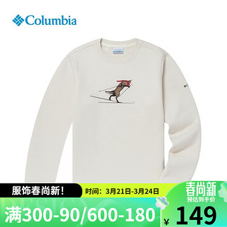 Columbia哥伦比亚卫衣女春秋户外运动休闲时尚印花圆领套头衫AR5494 192 XS